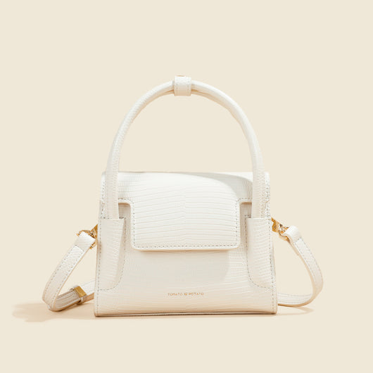 Bolso Mensajero de Cuero Genuino con Patrón de Lagartija para Mujer - Image 6