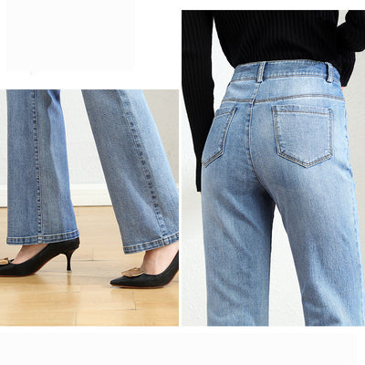 Pantalones Vaqueros Acampanados Cintura Alta Estilo Coreano para Mujer - Image 7