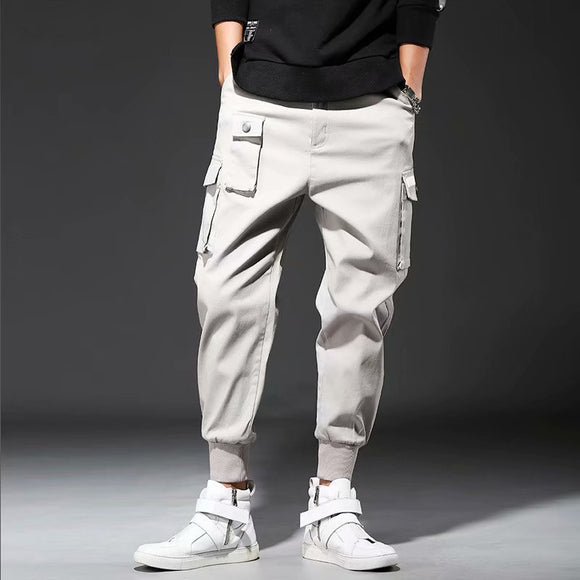 Pantalones Largos Hombre Verano Estilo Coreano Ajuste Delgado