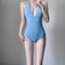 Traje de Baño Entero Blanco Elegante con Efecto Reductor para Playa