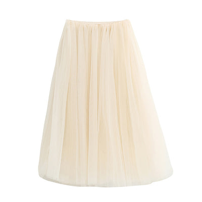 Falda Larga Cintura Alta Colores Lisos para Otoño e Invierno - Image 8