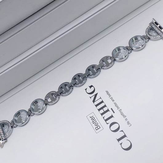 Correa de Reloj con Anillo de Diamante y Metal Quicksand - Image 3