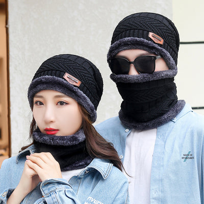 Gorro y Bufanda Térmica de Punto Grueso con Forro de Terciopelo para Invierno - Image 20