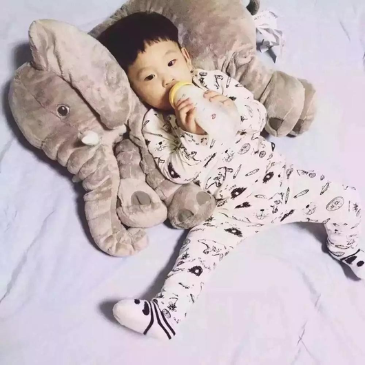 Pink 60cm and yellow 40cm elephant plush dolls, soft comfort pillows for babies and kids. - Image 74