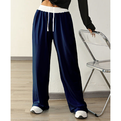 Pantalones Deportivos Mujer Cintura Ajustable Contraste de Colores - Image 5