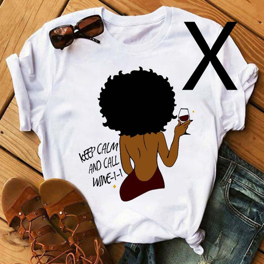 Camiseta Estampada Mujer African Black Girl - Manga Corta - Image 39