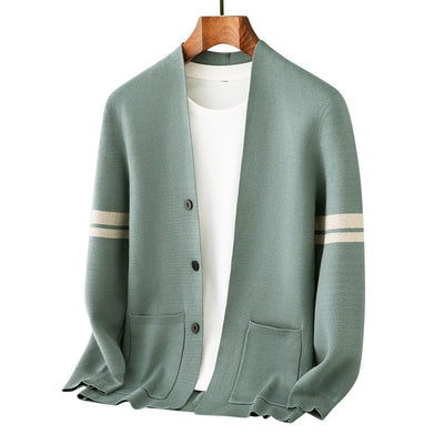 Suéter Abrigo Hombre Invierno Tejido Grueso Jacquard Manga Larga - Image 7