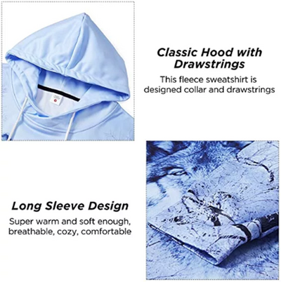 Sudadera Tipo Hoodie para Hombre con Diseño de Lobo - Image 7