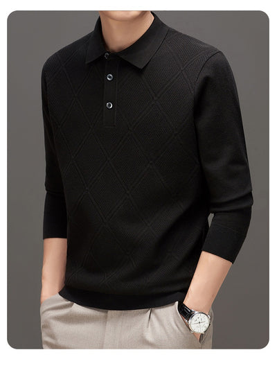 Suéter Tipo Polo de Cuello Alto Manga Larga para Hombre - Image 16