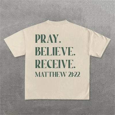 Camiseta Oversized Hombre Patrón Letras Personalidad - Image 13