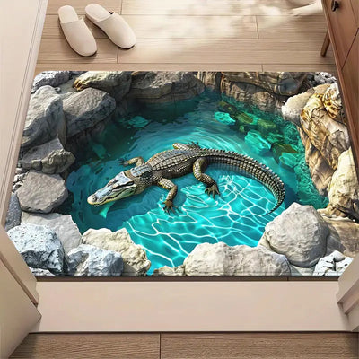 Tapete de Baño 3D Antideslizante Absorbente con Efecto Visual - Image 8