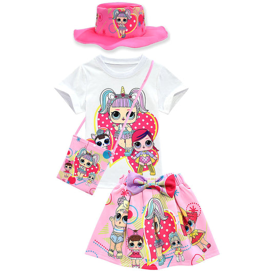Conjunto Infantil de Falda y Blusa de Manga Corta con Diseño Animado - Image 8
