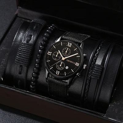 Reloj de Pulsera Canvas con Tres Esferas y Calendario - Set Completo - Image 10