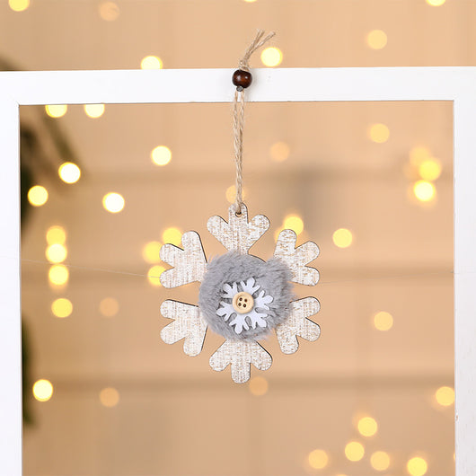 Adorno Navideño de Madera con Peluche - Colgante Decorativo - Image 8