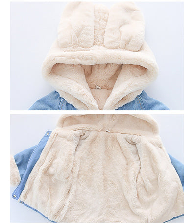 Chaqueta Denim para Niña con Forro de Terciopelo - Abrigo Térmico - Image 7