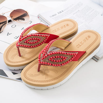 Sandalias Talla Grande con Detalles de Perla y Hoja - Image 19