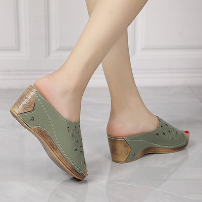 Sandalia Cuña Slip-On con Punta Abierta para Mujer - Image 28