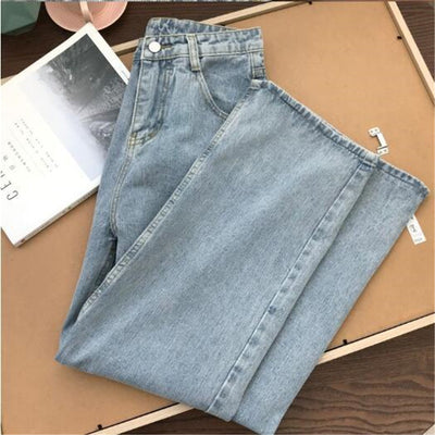 Jeans Rectos de Talle Alto Lavado para Mujer - Image 11
