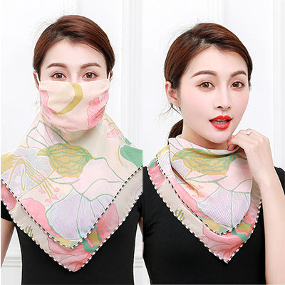 Pañuelo de seda protector solar para cuello y escote - Image 3