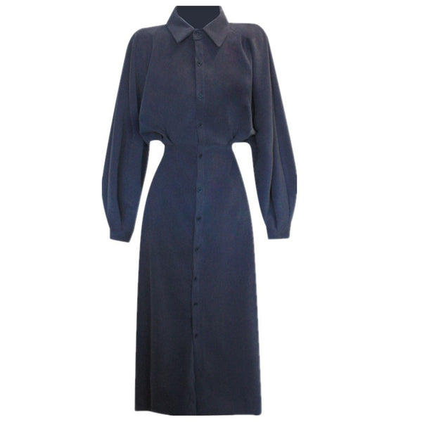 Vestido Camisa Retro Ajustado a la Cintura - Image 6