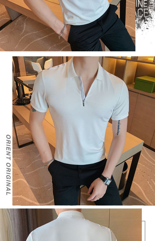 Polo Slim Fit con Cierre de Cremallera para Hombre - Image 10
