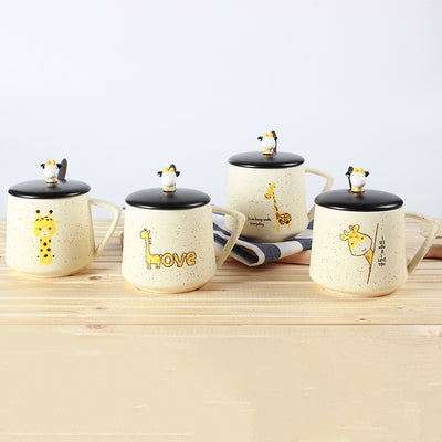 Taza de Cerámica Artesanal con Jirafa Kawaii Dibujada a Mano - Image 21