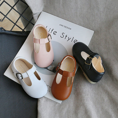 Zapatos Retro de Cuero para Niños - Calzado Suave y Cómodo para Bebés y Niñas
