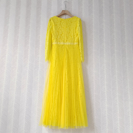 Vestido Retro Elegante con Encaje y Cuello Cuadrado para Fiestas - Image 4
