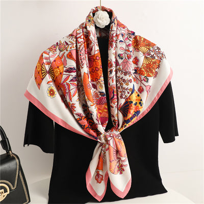 Pañuelo Cuadrado Retro Estampado para Mujer - Diseño Clásico - Image 3