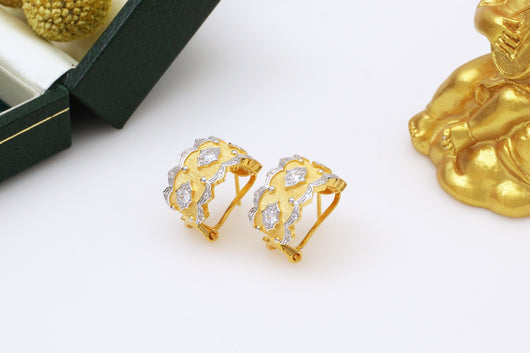 Aretes de Plata 925 Dorados con Estrella Ondulada - Image 11