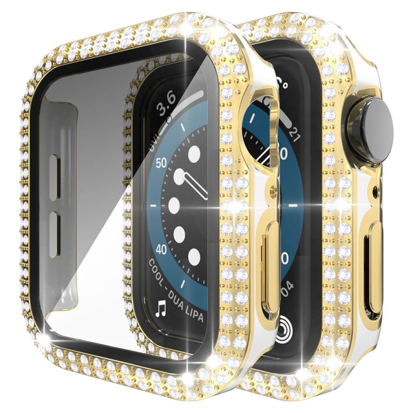 Funda Protectora Doble Diamante con Película de Cristal Templado