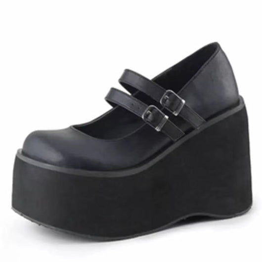 Zapatos Mary Jane Vintage con Suela Plataforma y Punta Redonda en Charol - Image 3