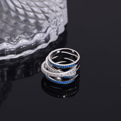 Anillo de Moda Enchapado con Incrustaciones Europeas y Estadounidenses - Image 6