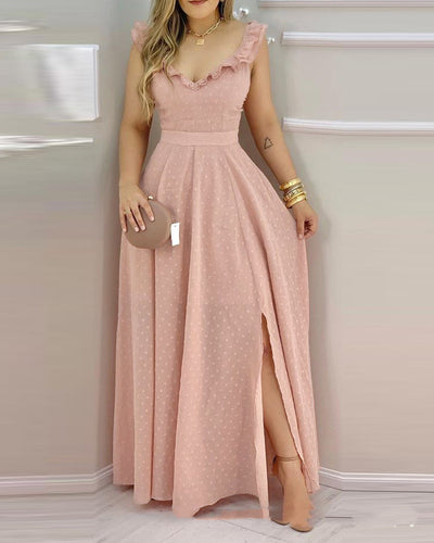 Vestido Halter Liso con Tirantes Ajustables - Image 6