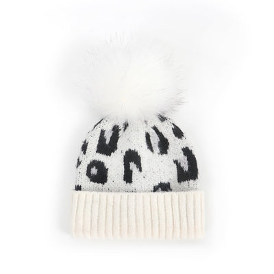 Gorro de Punto Mohair Infantil Estampado Leopardo - Image 4