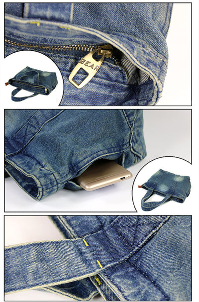 Bolsa de Lona Diagonal para Mujer - Estilo Casual y Portátil - Image 9