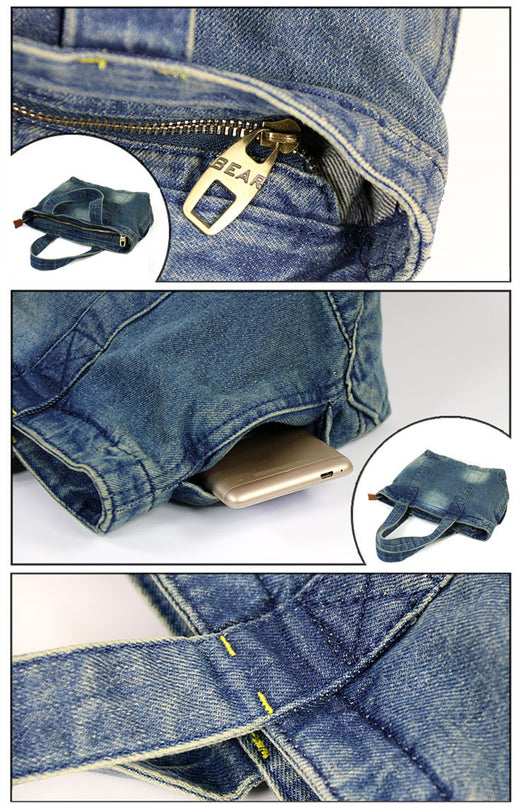 Bolsa de Lona Diagonal para Mujer - Estilo Casual y Portátil - Image 9