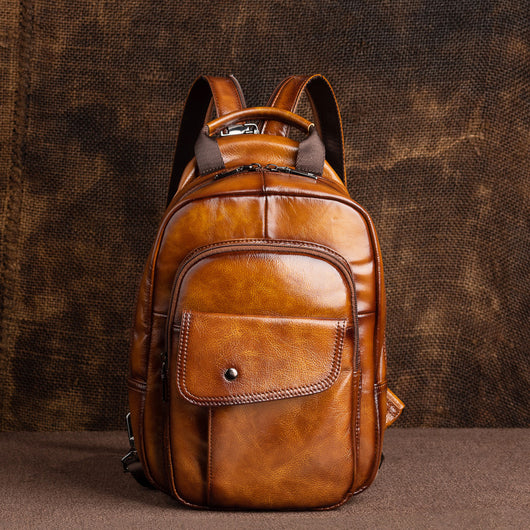 Bolsa de Viaje Multifuncional para Hombre en Cuero Genuino