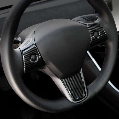 Set de 3 Piezas Decorativas para Volante Tesla Model 3 con Logo - Image 4