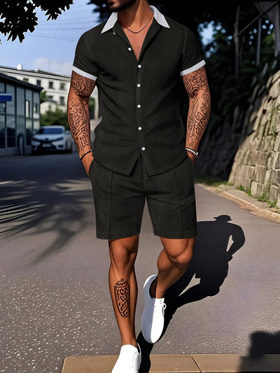 Traje Casual Corto Digital Estilo Europeo y Americano para Hombre - Image 4