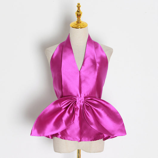 Blusa sin mangas con lazo grande - Image 7