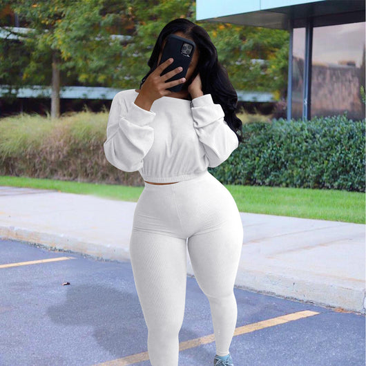 Conjunto Athleisure Acanalado para Mujer - Estilo Otoño - Image 3