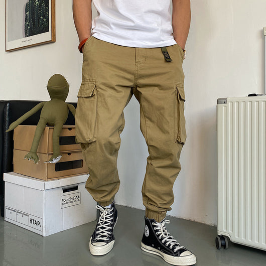 Pantalones de Trabajo Casual de Algodón con Múltiples Bolsillos para Hombre - Image 6
