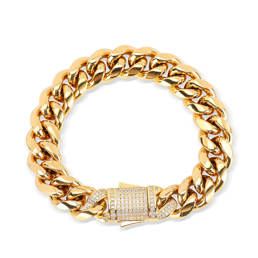 Pulsera Cubana de Acero Titanio con Cierre Miami Resistente - Image 9