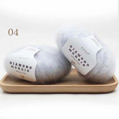 Bufanda Chal de Mohair Tejida a Mano Sudafricana Premium con Ovillo de Lana DIY - Image 18