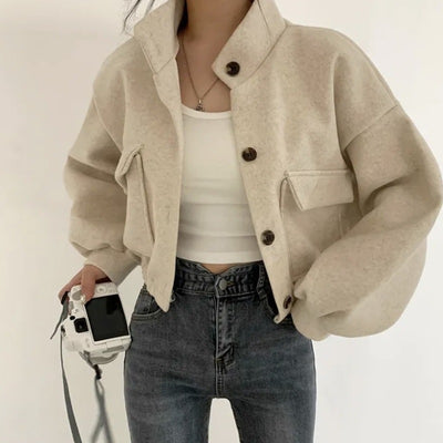 Abrigo de Lana Suelto Casual Estilo Relajado - Image 4