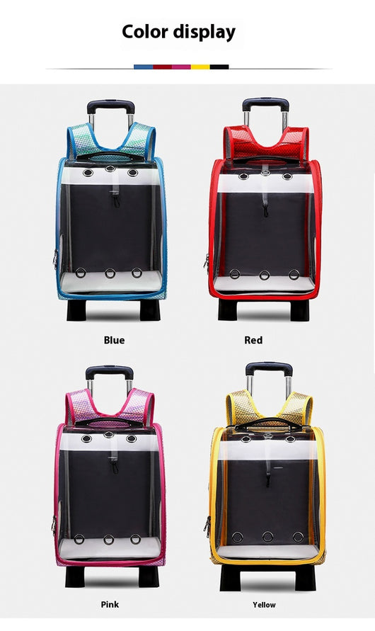 Mochila Transportadora Transparente Plegable para Perros Pequeños con Bolsillo Pañales - Image 25