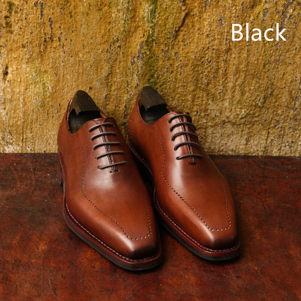 Zapatos de Cuero Vintage con Punta Afilada y Cordones - Resistentes y Elegantes - Image 5