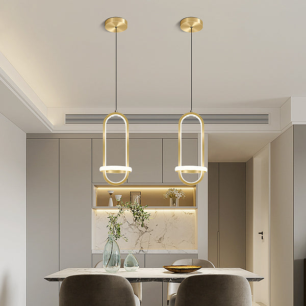 Lámpara Colgante LED Nórdica Minimalista para Dormitorio