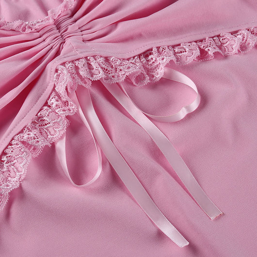Vestido Deslizante con Encaje y Cordón Ajustable para Mujer - Image 13